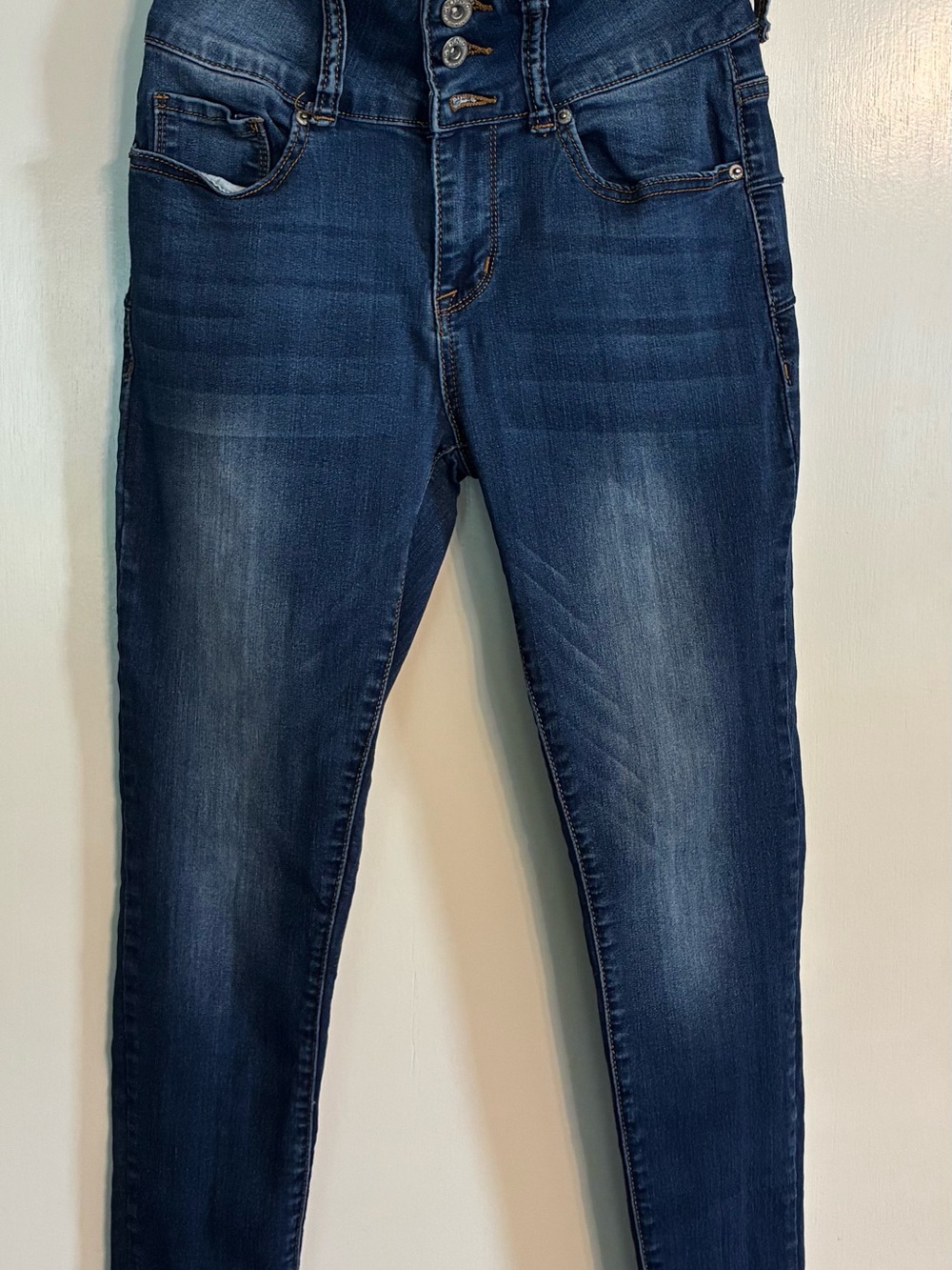 High-Rise Slim Dark Blue Women's Jeans